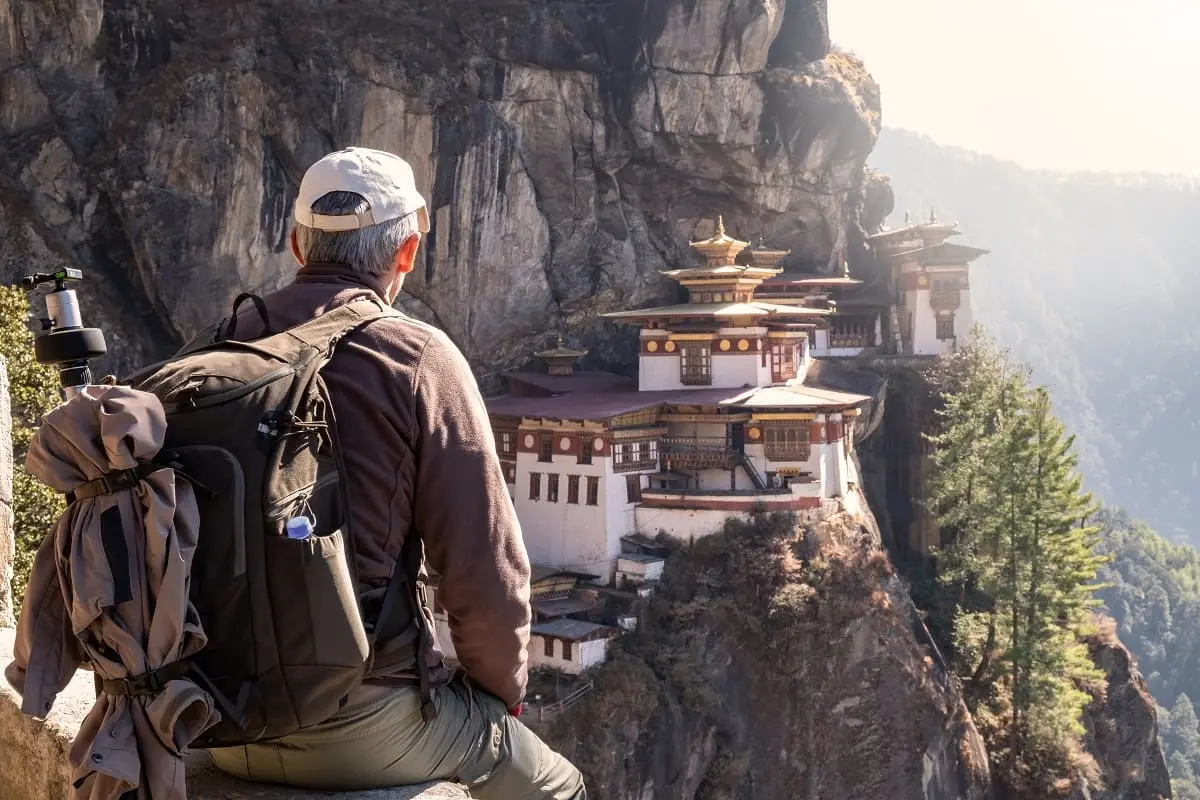 Le monastère du Nid du Tigre, ou monastère Taktshang, au Bhoutan