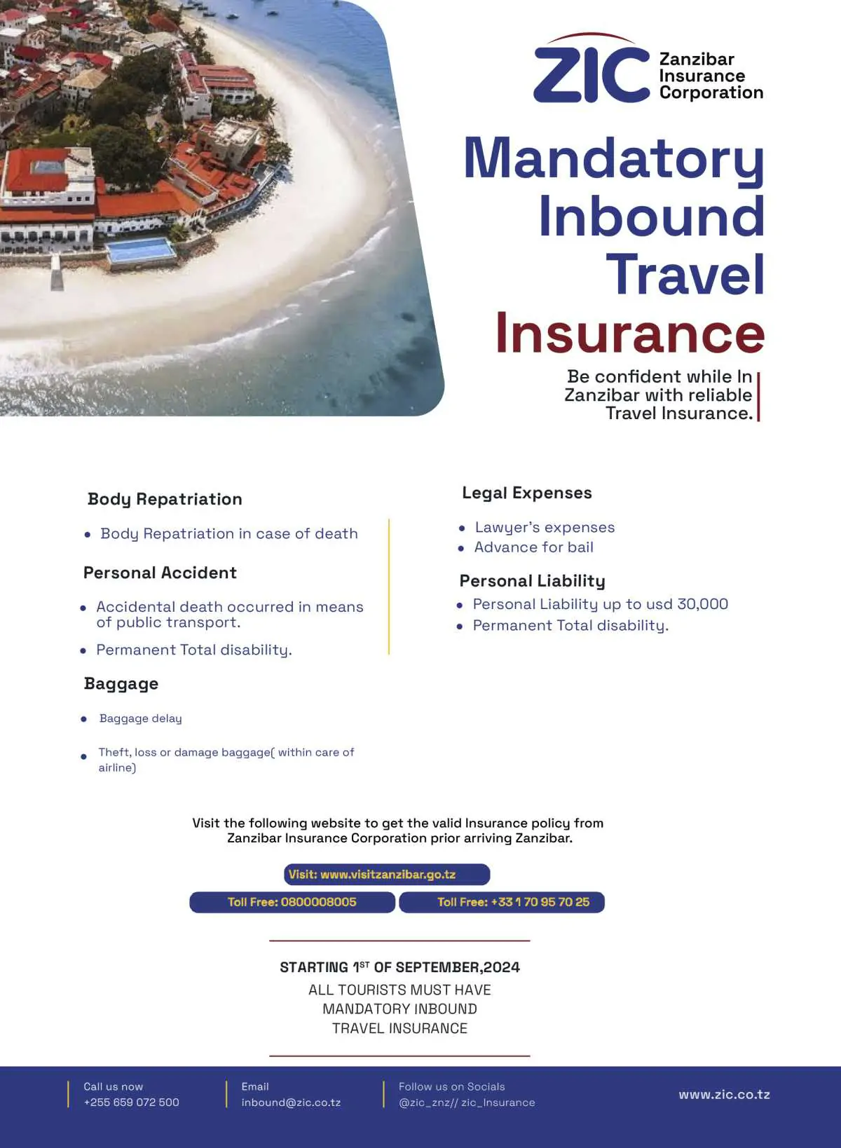 Zanzibar Travel Insurance Information