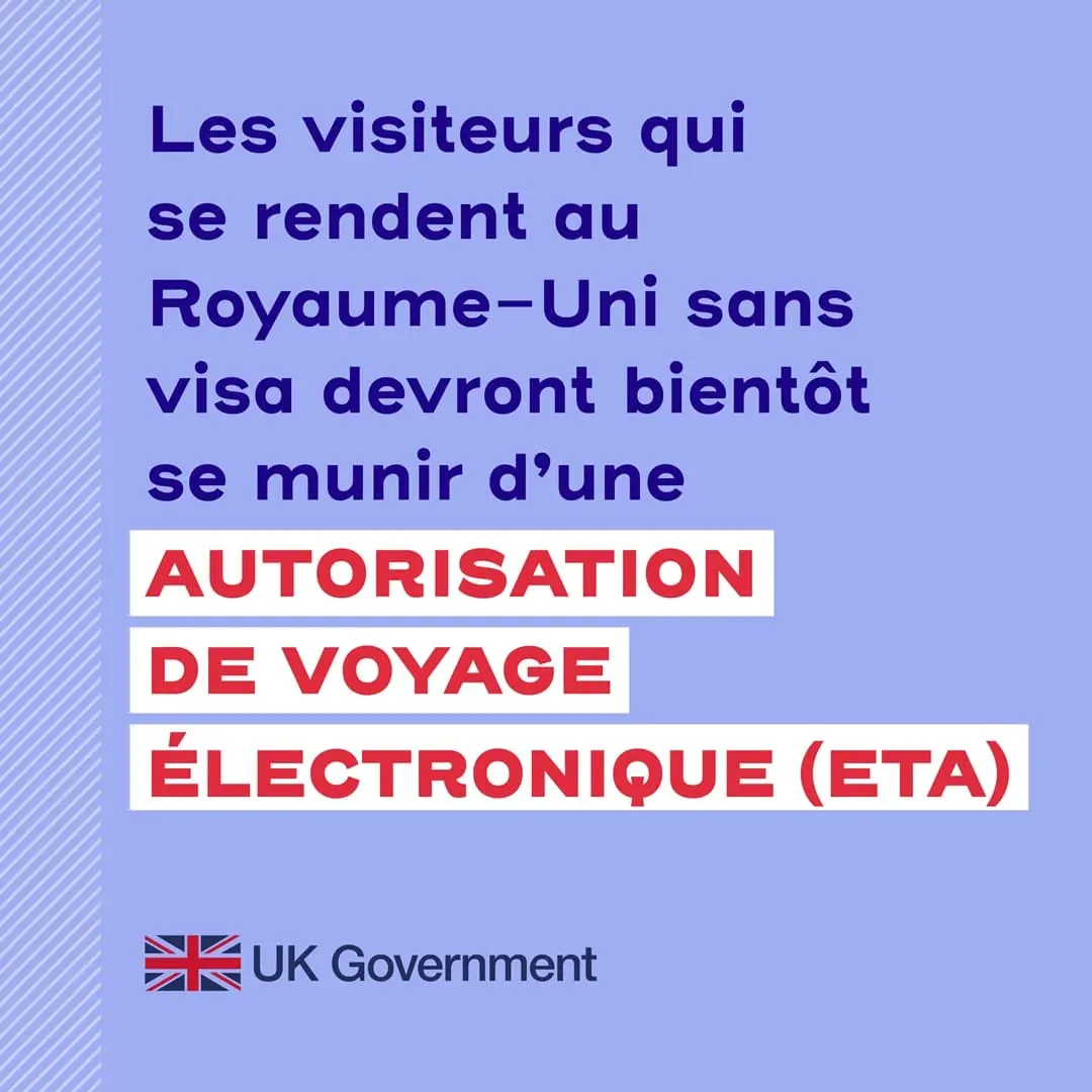 Les visiteurs qui se rendent au Royaume-Uni sans visa devront bientôt se munir d'une autorisation de voyage électronique (ETA)