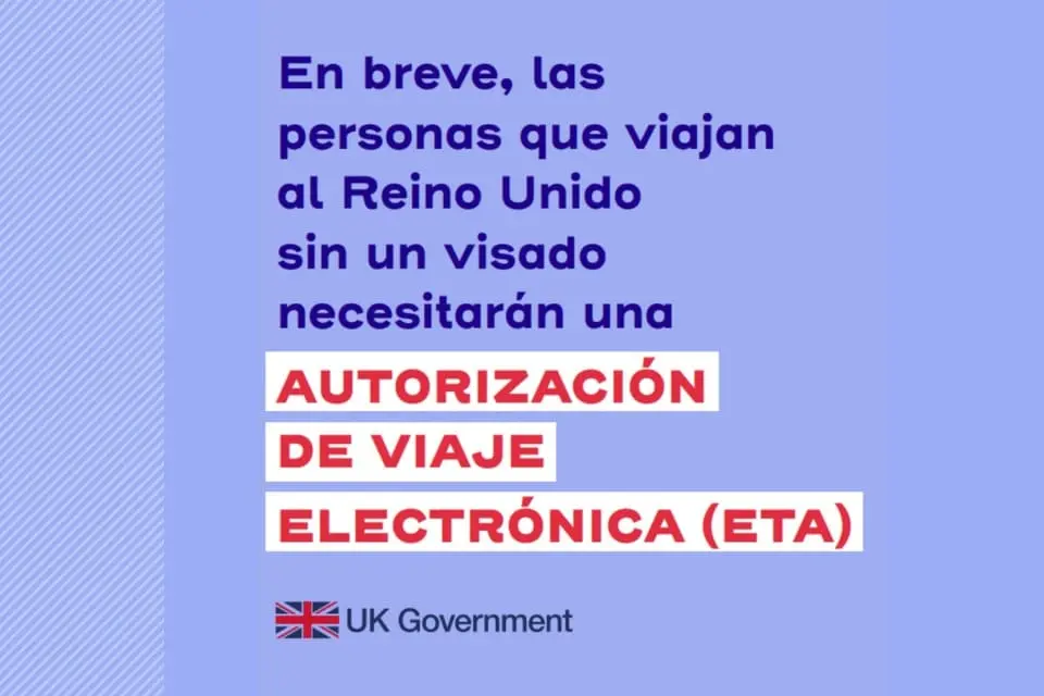 En breve, las personas que viajan al Reino Unido sin un visado necesitarán una autorización de viaje electrónica (ETA)