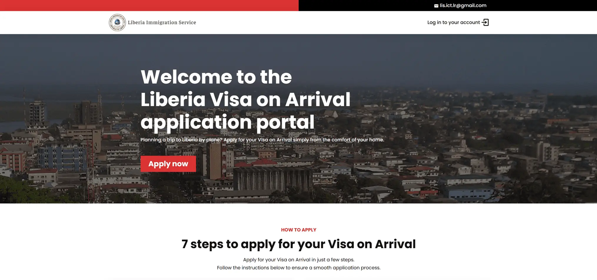 Liberia e-Visa on Arrival Application Portal