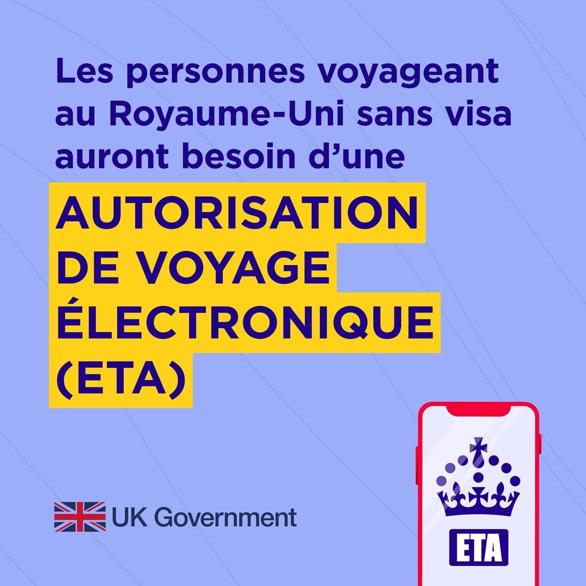 Coup d’envoi de l’ETA pour le Royaume-Uni pour les voyageurs européens 