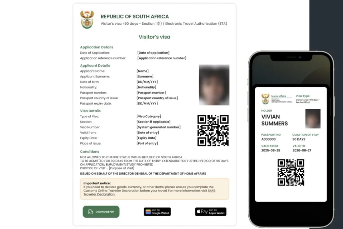 South Africa unveils its new ETA system