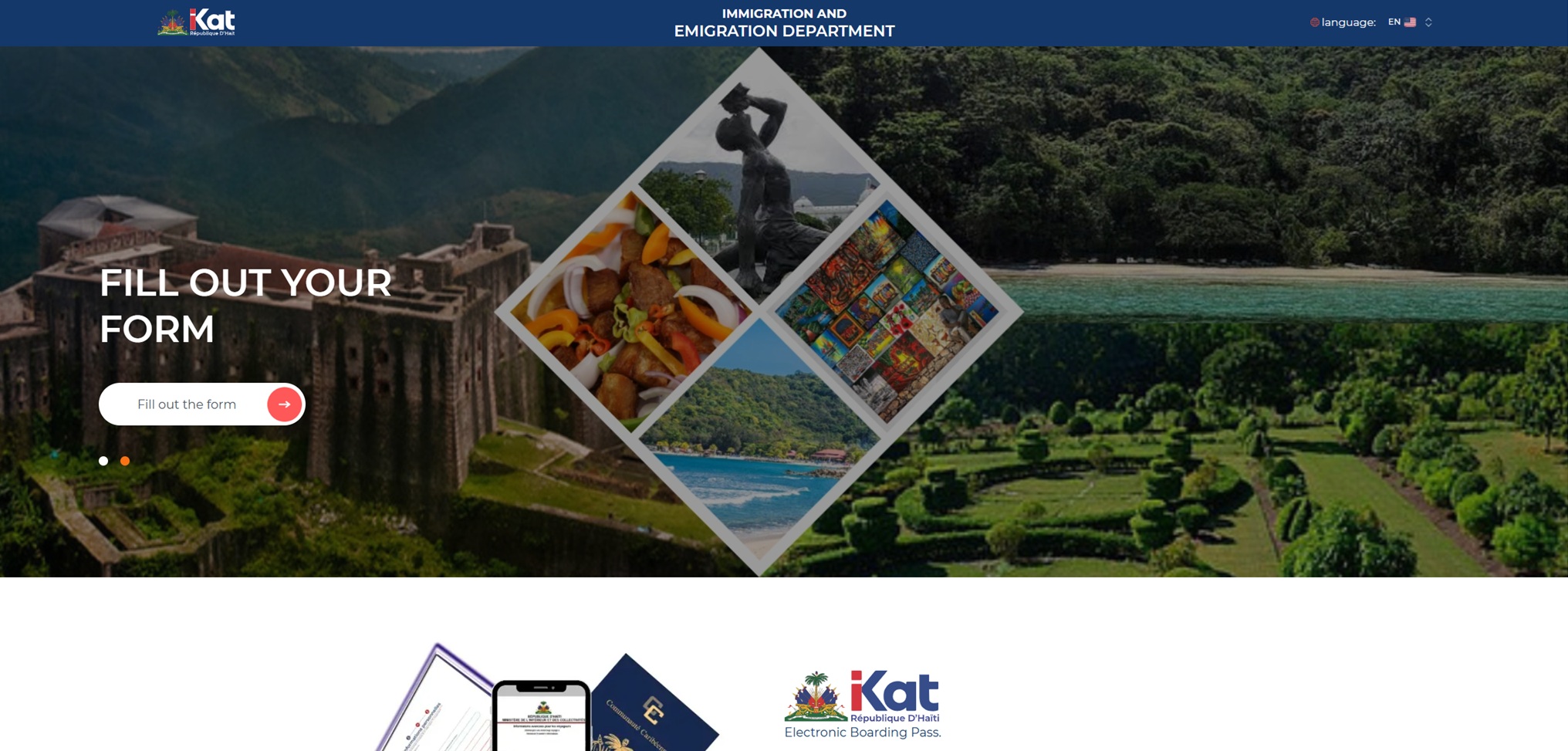 Screenshot of the delidoc.gouv.ht/ikat portal Screenshot of the delidoc.gouv.ht/ikat portal