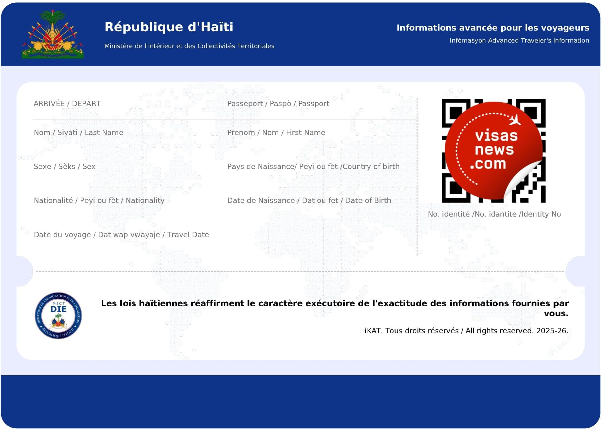 Haiti launches “iKat,” its digital embarkation and disembarkation card ...