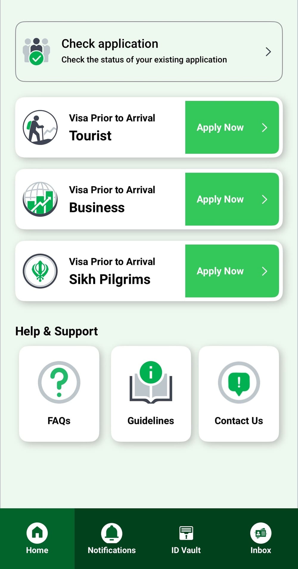 Captura de pantalla de la aplicación móvil "Pak ID". Captura de pantalla de la aplicación móvil "Pak ID".