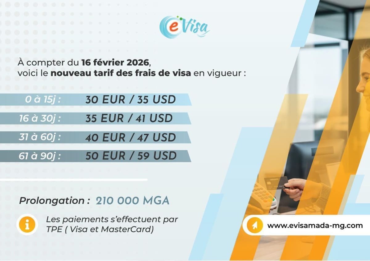 New visa fees for Madagascar