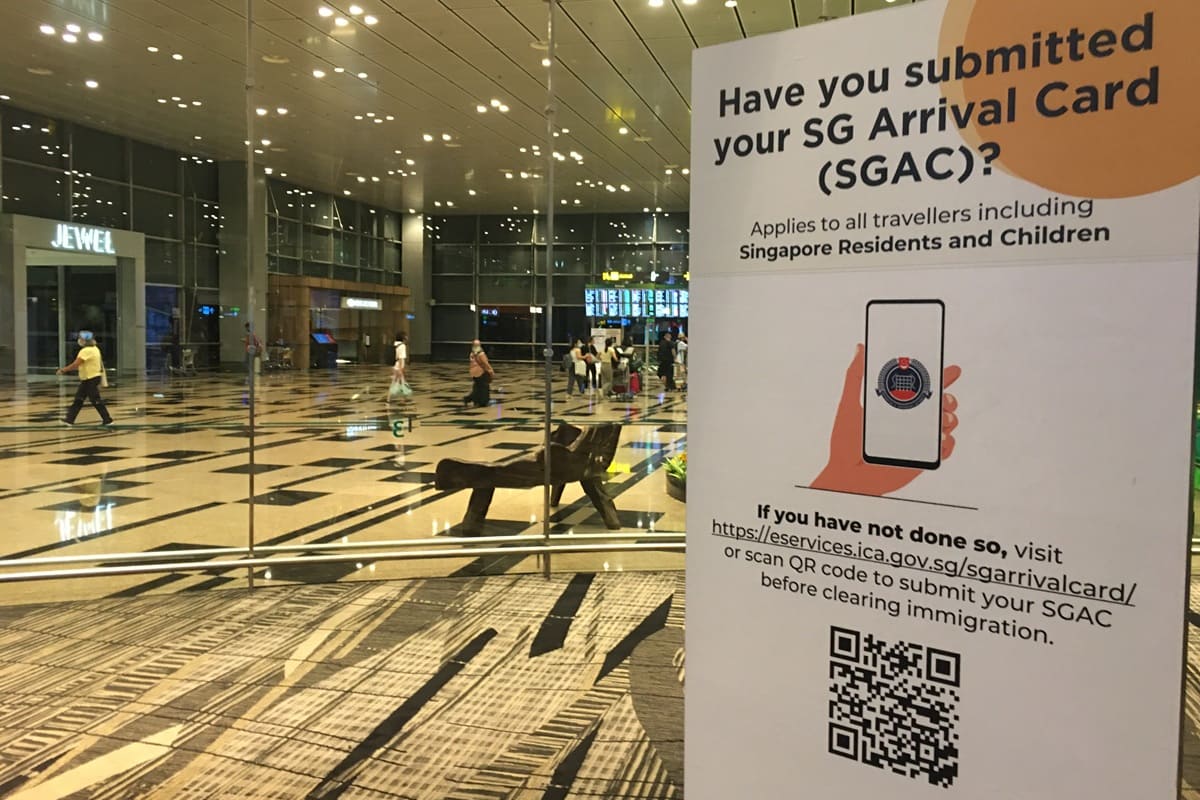 Avec ou sans visa, une carte d’arrivée SG Arrival Card est nécessaire pour voyager à Singapour