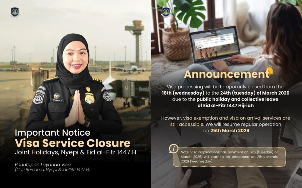Immigration offices in Indonesia will be closed from March 18 to 24, 2026