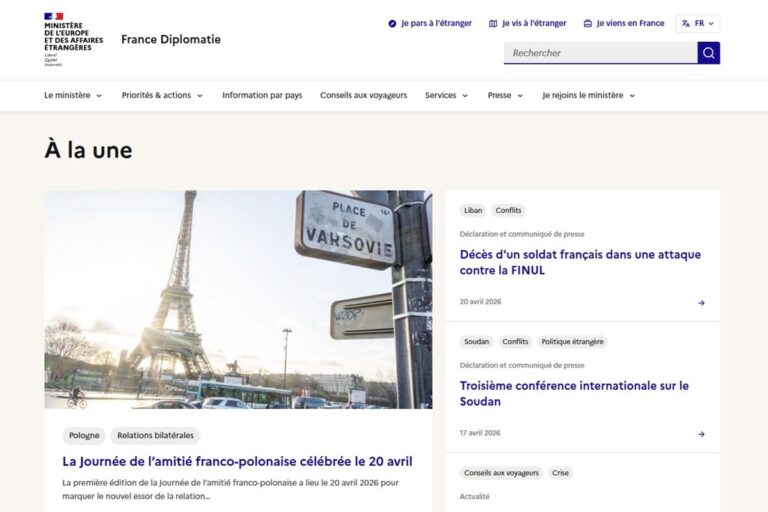 Le site France Diplomatie fait peau neuve