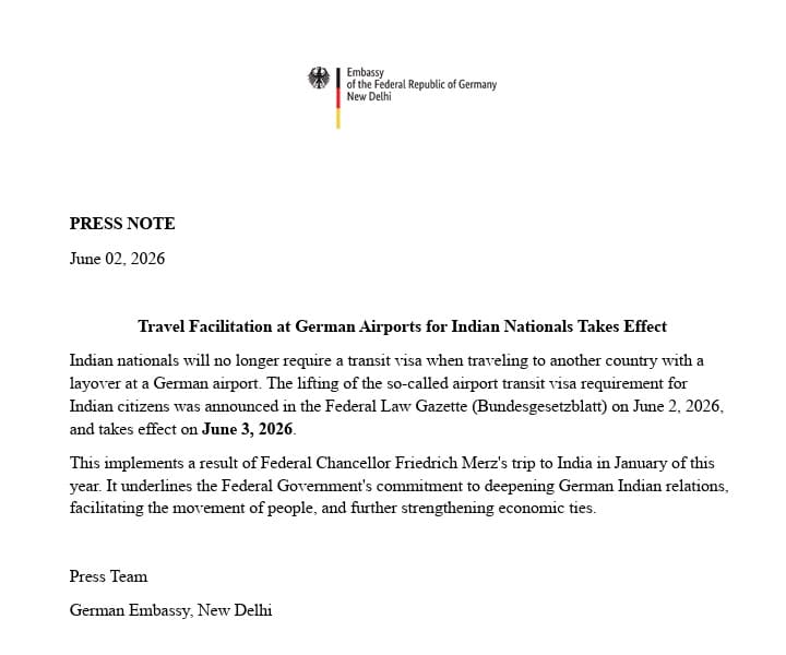 Press release from the German Embassy in India