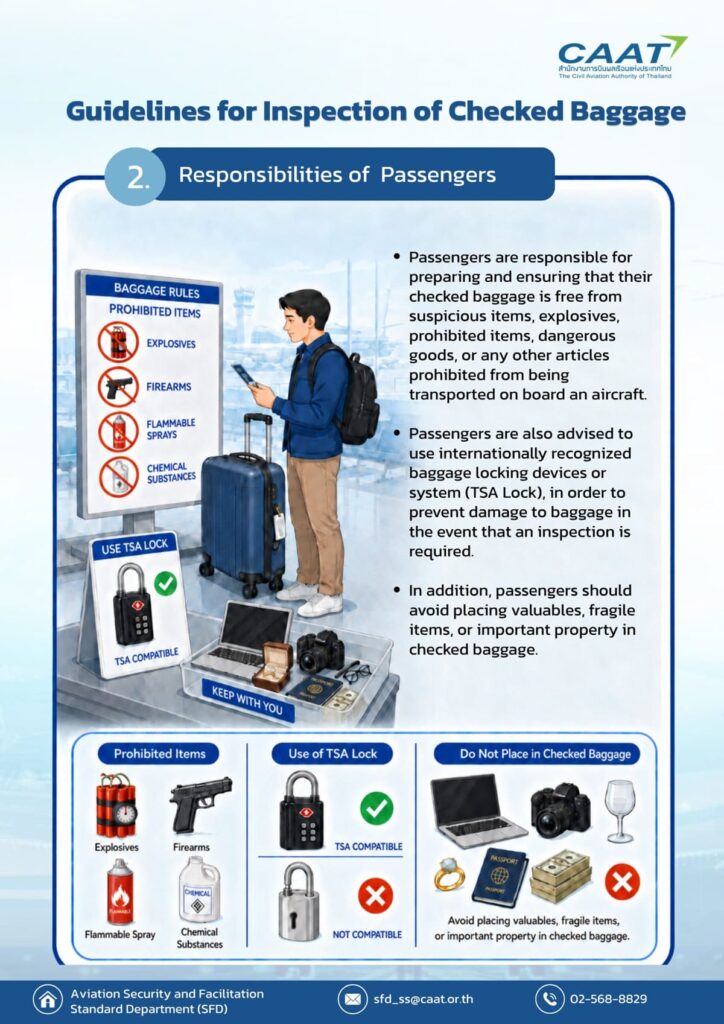 Baggage screening at Thai airports