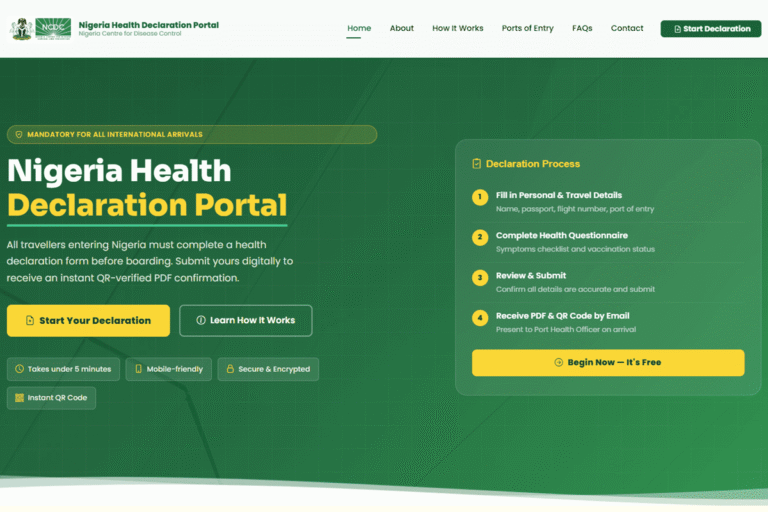 Nigeria exige una declaración sanitaria antes de embarcar