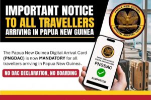 Papúa Nueva Guinea: la tarjeta digital de llegada PNGDAC pasa a ser obligatoria antes de la salida