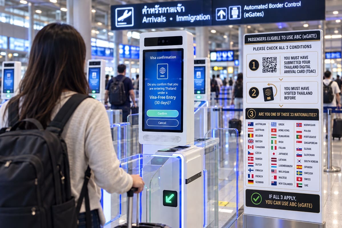Tailandia abre sus eGates a 33 nacionalidades para entrar sin visado en Bangkok