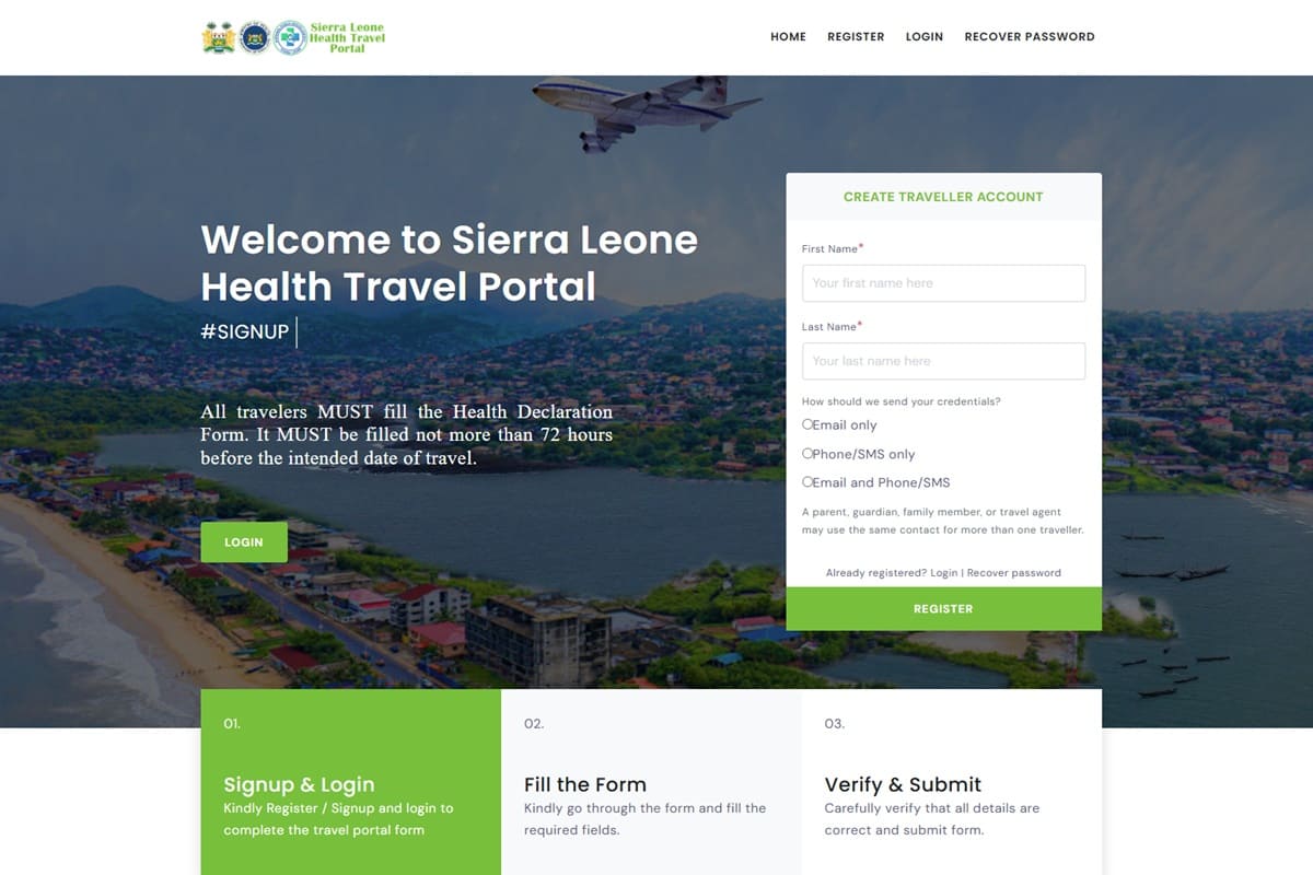 Sierra Leona: la declaración sanitaria es obligatoria bajo riesgo de denegación de embarque